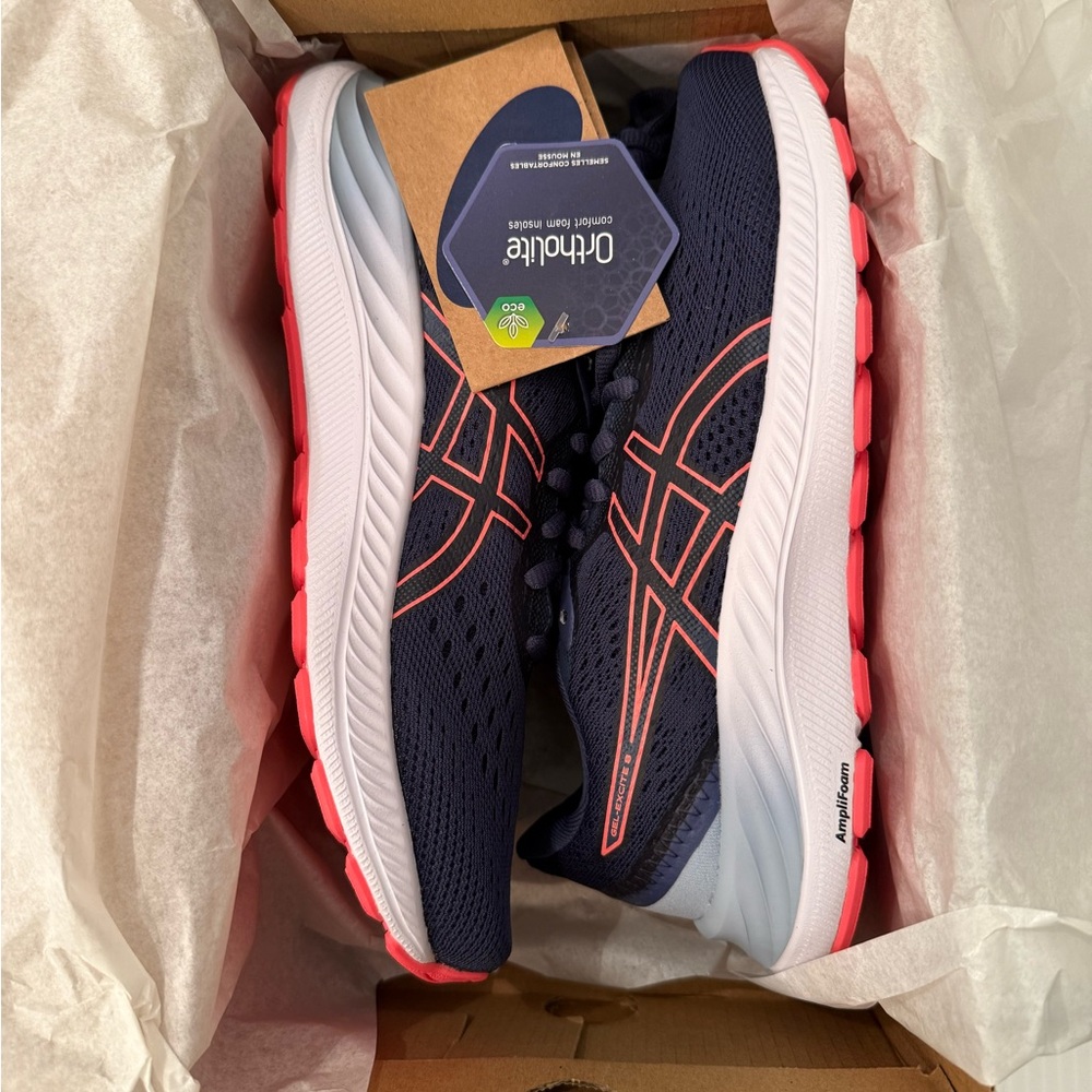 Asics Womens Gel Excite 8 Blue Running Shoes Sneakers US 6